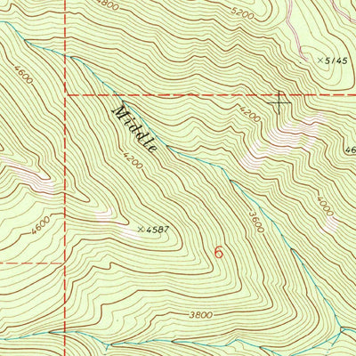 United States Geological Survey Abercrombie Mountain, WA (1967, 24000-Scale) digital map
