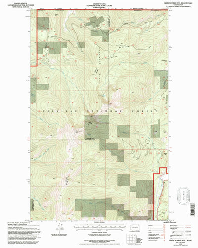 United States Geological Survey Abercrombie Mountain, WA (1992, 24000-Scale) digital map