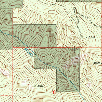 United States Geological Survey Abercrombie Mountain, WA (1992, 24000-Scale) digital map
