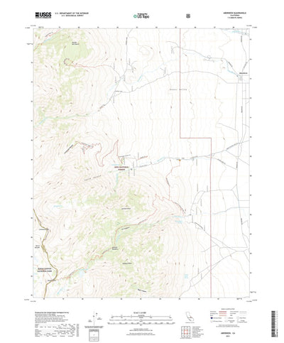 United States Geological Survey Aberdeen, CA (2021, 24000-Scale) digital map