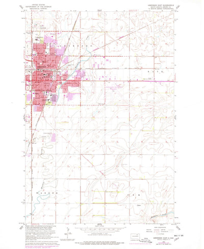United States Geological Survey Aberdeen East, SD (1960, 24000-Scale) digital map