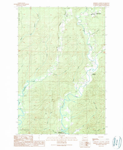 United States Geological Survey Aberdeen Gardens, WA (1990, 24000-Scale) digital map