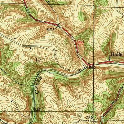 United States Geological Survey Aberdeen, IN-KY (1943, 24000-Scale) digital map