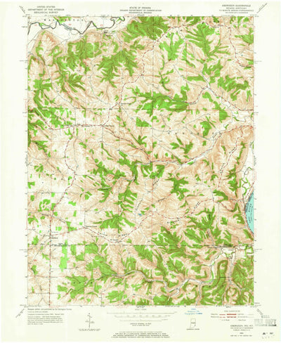 United States Geological Survey Aberdeen, IN-KY (1953, 24000-Scale) digital map