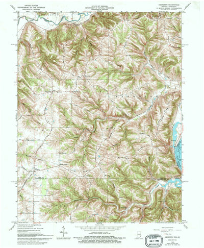 United States Geological Survey Aberdeen, IN-KY (1965, 24000-Scale) digital map