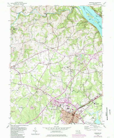 United States Geological Survey Aberdeen, MD (1953, 24000-Scale) digital map