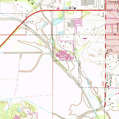 United States Geological Survey Aberdeen, MS (1966, 24000-Scale) digital map