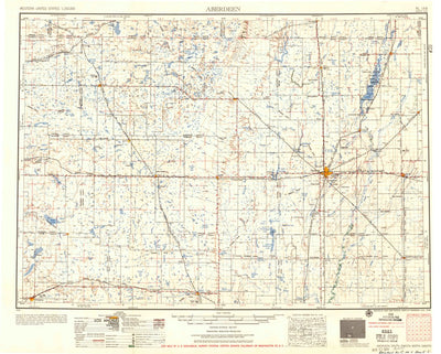 United States Geological Survey Aberdeen, SD-ND (1956, 250000-Scale) digital map