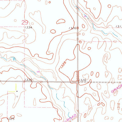 United States Geological Survey Aberdeen West, SD (1960, 24000-Scale) digital map