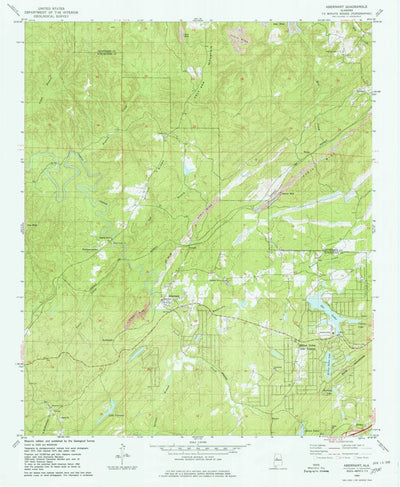 United States Geological Survey Abernant, AL (1980, 24000-Scale) digital map