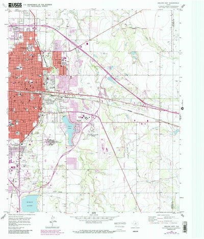 United States Geological Survey Abilene East, TX (1957, 24000-Scale) digital map
