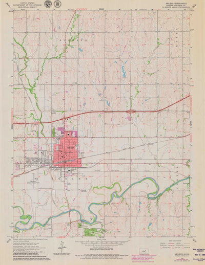 United States Geological Survey Abilene, KS (1964, 24000-Scale) digital map