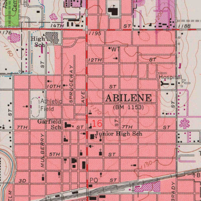 United States Geological Survey Abilene, KS (1964, 24000-Scale) digital map