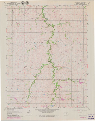 United States Geological Survey Abilene SW, KS (1963, 24000-Scale) digital map