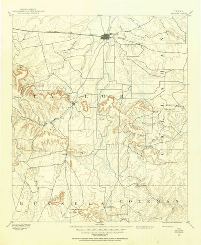 United States Geological Survey Abilene, TX (1890, 125000-Scale) digital map