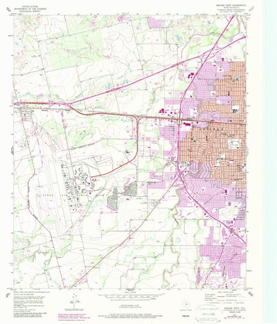 United States Geological Survey Abilene West, TX (1957, 24000-Scale) digital map