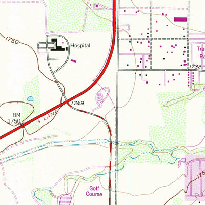 United States Geological Survey Abilene West, TX (1957, 24000-Scale) digital map