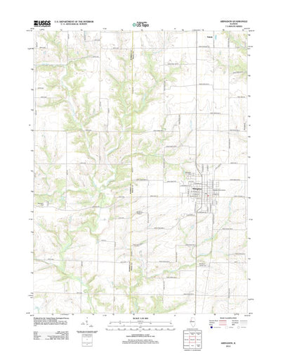 United States Geological Survey Abingdon, IL (2012, 24000-Scale) digital map