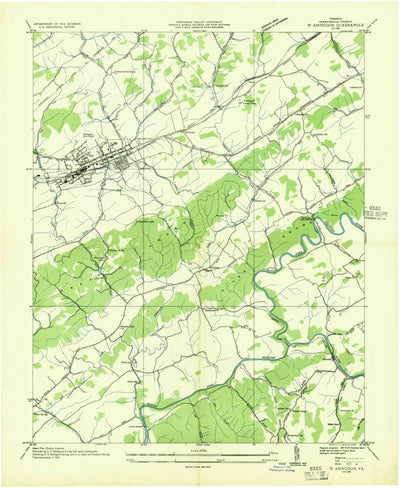 United States Geological Survey Abingdon, VA (1935, 24000-Scale) digital map