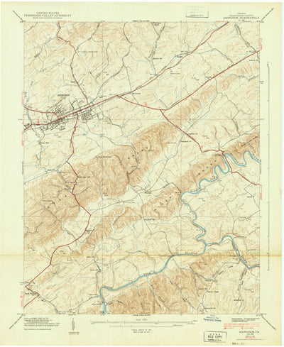 United States Geological Survey Abingdon, VA (1939, 24000-Scale) digital map