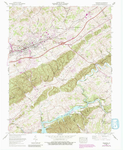 United States Geological Survey Abingdon, VA (1960, 24000-Scale) digital map