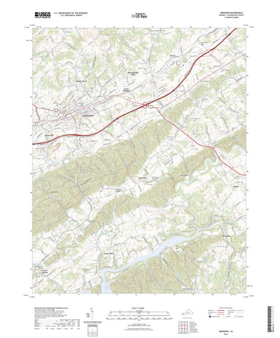 United States Geological Survey Abingdon, VA (2022, 24000-Scale) digital map