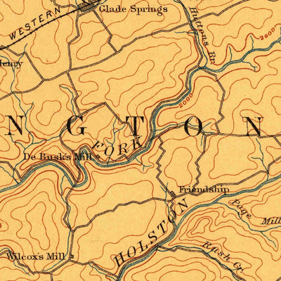 United States Geological Survey Abingdon, VA-TN-NC (1894, 125000-Scale) digital map