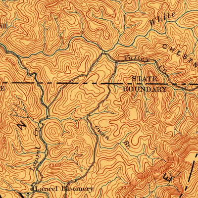 United States Geological Survey Abingdon, VA-TN-NC (1894, 125000-Scale) digital map