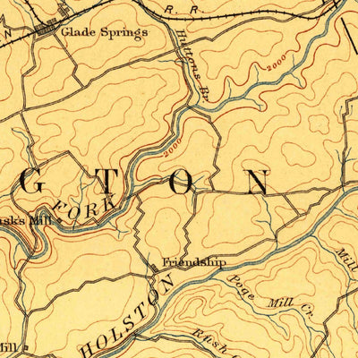 United States Geological Survey Abingdon, VA-TN-NC (1909, 125000-Scale) digital map