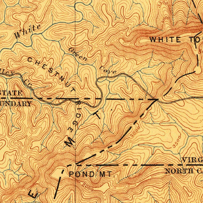 United States Geological Survey Abingdon, VA-TN-NC (1909, 125000-Scale) digital map