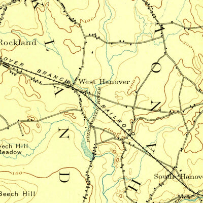 United States Geological Survey Abington, MA (1893, 62500-Scale) digital map