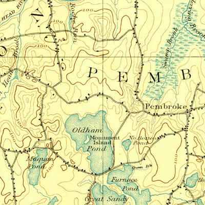 United States Geological Survey Abington, MA (1893, 62500-Scale) digital map
