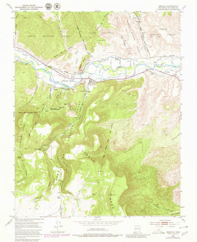 United States Geological Survey Abiquiu, NM (1953, 24000-Scale) digital map
