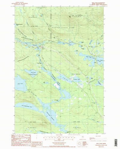 United States Geological Survey Abol Pond, ME (1988, 24000-Scale) digital map