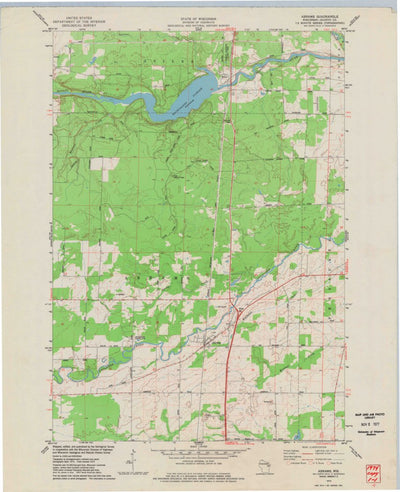 United States Geological Survey Abrams, WI (1974, 24000-Scale) digital map