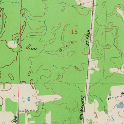 United States Geological Survey Abrams, WI (1974, 24000-Scale) digital map