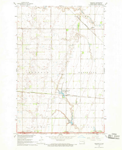 United States Geological Survey Absaraka, ND (1967, 24000-Scale) digital map