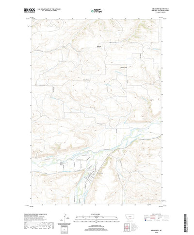 United States Geological Survey Absarokee, MT (2020, 24000-Scale) digital map