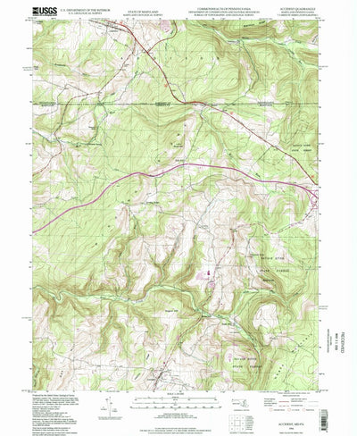 United States Geological Survey Accident, MD-PA (1994, 24000-Scale) digital map