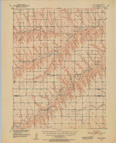 United States Geological Survey Achilles, KS (1951, 62500-Scale) digital map