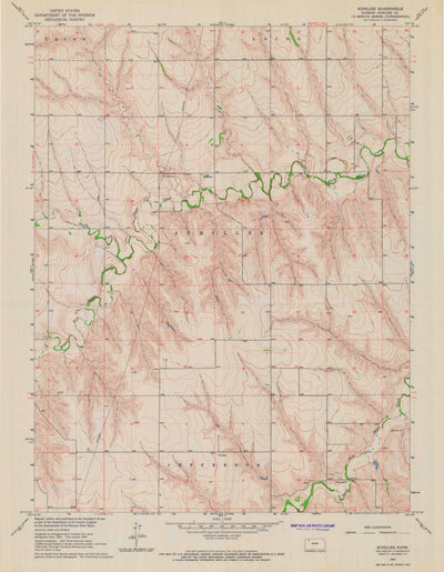 United States Geological Survey Achilles, KS (1965, 24000-Scale) digital map