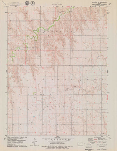 United States Geological Survey Achilles SE, KS (1978, 24000-Scale) digital map