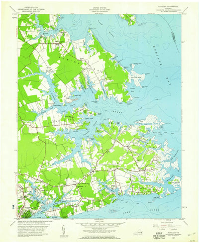 United States Geological Survey Achilles, VA (1957, 24000-Scale) digital map