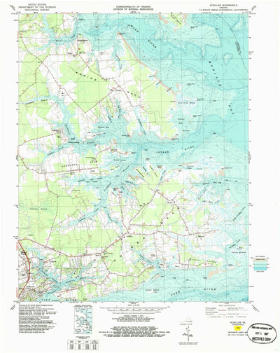 United States Geological Survey Achilles, VA (1965, 24000-Scale) digital map