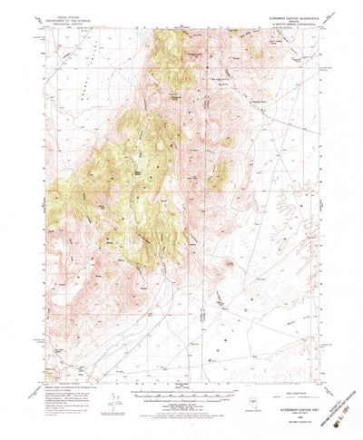United States Geological Survey Ackerman Canyon, NV (1956, 62500-Scale) digital map