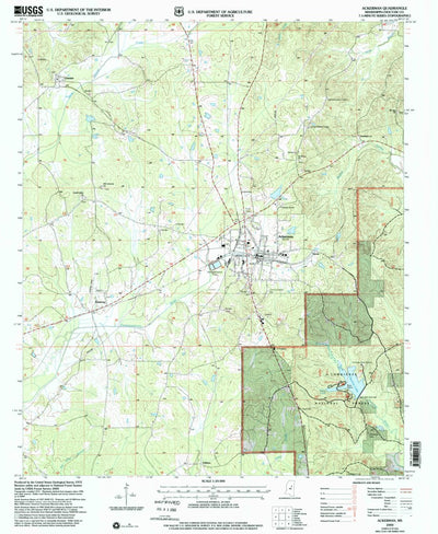 United States Geological Survey Ackerman, MS (2000, 24000-Scale) digital map