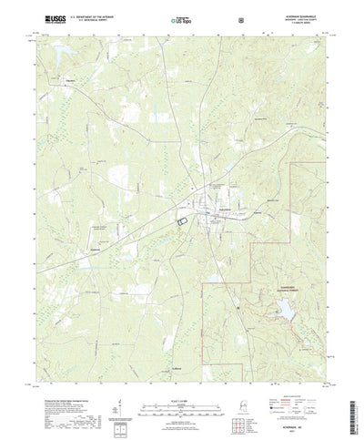 United States Geological Survey Ackerman, MS (2021, 24000-Scale) digital map