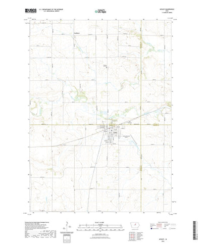 United States Geological Survey Ackley, IA (2022, 24000-Scale) digital map