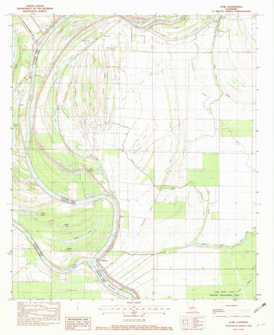 United States Geological Survey Acme, LA (1982, 24000-Scale) digital map