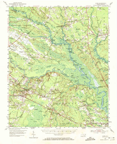 United States Geological Survey Acme, NC (1954, 62500-Scale) digital map